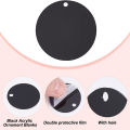 120PCS Black Acrylic Keychain Blanks Round Circle Disc Christmas Ornaments for Vinyl Kit Including DIY Keychain Vinyl Crafting. 