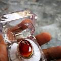 Rare Yemeni Aqeeq Ring Blood Red Yameni Akik Ring. 