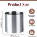 BRADOO-6 Pieces Round Biscuit Cutter Stainless Steel Mousse Ring Mini Circle Cookie Cutters Frying Egg Rings Baking Tool. 