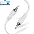 3.5mm Male to Male 4 Pole AUX Audio Headphone Extension Cable Cord Lead white. 