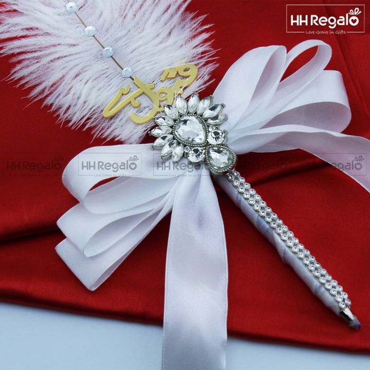 Nikah%20Pen%20with%20White%20Ostrich%20Feather%20Customize%20for%20Wedding%20Accessories%20-%20Image%202