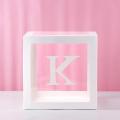 Transparent Alphabet Letters Box For Happy Birthday Wedding Decoration Table Marriage Proposal Love Wedding Decor Baby Shower. 