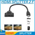 HDMI Splitter 1 in 2 Out HDMI Male to Dual HDMI Female 1 to 2 Way for HDMI HD, LED, LCD, TV, Support Two The Same TVs at The Same Time. 
