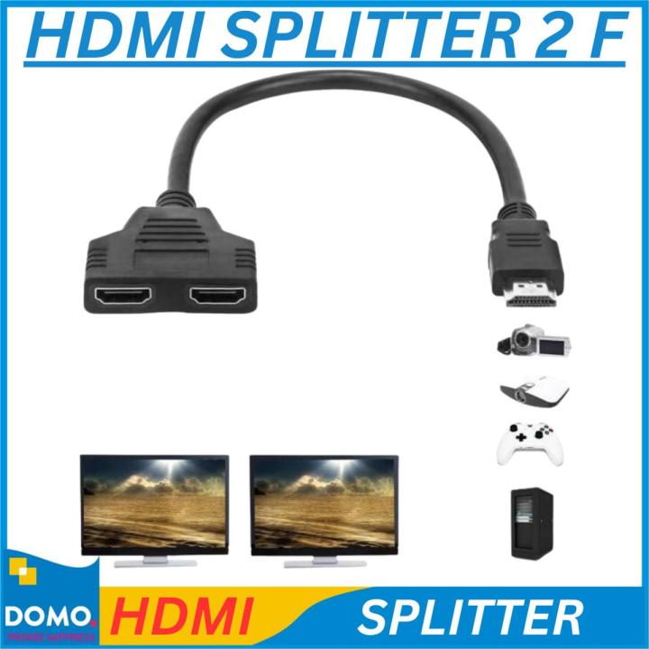 HDMI Splitter 1 in 2 Out HDMI Male to Dual HDMI Female 1 to 2 Way for HDMI HD, LED, LCD, TV, Support Two The Same TVs at The Same Time