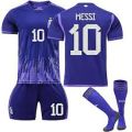messi argentina away football kit for kid  purple. 