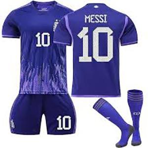 messi argentina away football kit for kid  purple