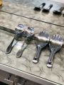 Spoons / Rice & Curry Spoons / Set of 4 Dish & Donga Serving Spoons (2 Rice Spoon + 2 Salan / Curry Spoons). 