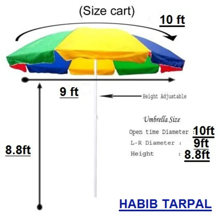 10%20feet%20diameter%20Rainbow%20Umbrella%20/%20With%20Uv%20Protection.%20Waterproof,%20-%20Image%202