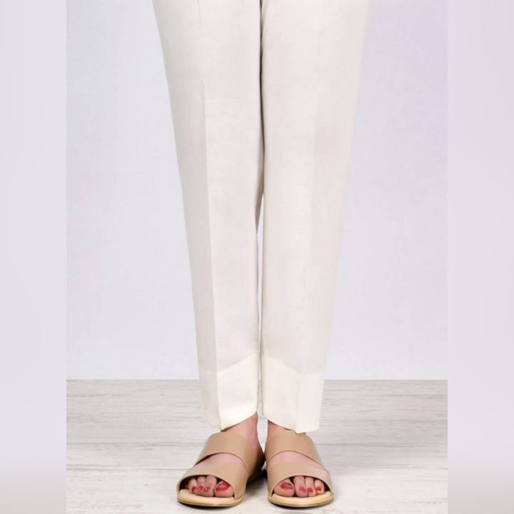 White%20Plain%20Straight%20Trouser,Pants%20For%20Girls/Ladies%20imported%20Fabric%20-%20Image%202