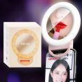 Techmanistan Portable Phone LED Selfie Ring Light With Mirror, Mobile Ring Light. 