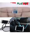 Lazy Bendable Flexible Hang Neck Phone Holder 360 Degree Rotation Mobile Stand - Black. 