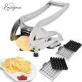 Stainless Steel French Fries Cutter Potato Chipper  2 Sizes Interchangeable Blades Potato Slicer. 