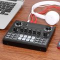 Alogy V9SJ Live Sound Card, 2 mic Supported Podcast Studio Sound Mixer Live Streaming 12 Warm Up Sound Effects Professional Audio Mixer Sound Card Voice Changer One Touch Mute USB External Sound Card for Live Broadcast Streaming Gaming Recording Singing. 
