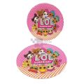 Lol Surprise Plates - 7 inch - Lol Surprise Themed Party - Pink - Girls - Pack Of 10. 