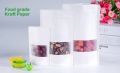 15x22 | White Kraft paper stand up Pouches food Grade (Pack of 15/25/50pcs)  kraft paper packaging bags food container, food Grade. 