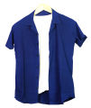 Auditors®️ Mens Casual & Formal Cotton Lycra Power Stretchable Summer Half Sleeves Cuban Collar Shirt Navy Blue Colour 100% Pure Cotton Lycra Fabric. 