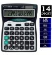 CT 9300 Calculator Black CH-453 CT-9300 Desktop Calculator Solar Dual Power Calculator 14-bit Large Display Calculator for Office, Business, Electronics. 