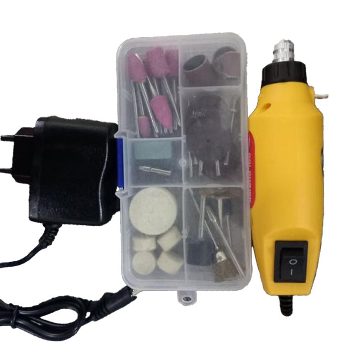 Mini Drill Machine Electric DC 12V Drill With Adapter and rotary tools