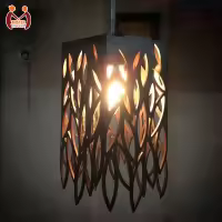 Mister Traders Brand 3D Wooden Pendant Ceiling Hanging Light Lamp I