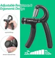 Histro Automatic Counting Hand Gripper Adjustable Resistance Automatic Counting Non-Slip Hand Grip Strength Trainer Fingers Wrist Forearm Exerciser Workout Gear Home Gym Exercise Equipment   Hand Gripper 5-60KG  Automatic  Non-Slip hand strengthen. 