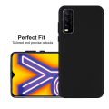 Vivo Y20 Matte Black TPU Case Slim Flexible Shockproof Back Cover with Anti-Slip Finish. 
