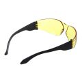 Yellow Clear Lens Indoor Outdoor Sports Safety Glasses Protective Eyewear. 