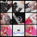 Monja 4 Colors Silicone Nail Art Stamper French Nails Pattern Transfer UV Gel Polish Stamping Templates Scraper Tool Manicure. 
