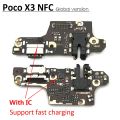 Original USB Board Charger Charging Dock Port Connector Flex Cable For Xiaomi POCO X3 NFC Pro Mainboard Main Board Flex. 