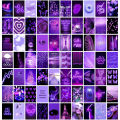 Customize 50 Purple Theme Your Design poster Aesthetic Posters Wall Collage Set of 50 purple Pictures, 4x6 inc These modern wall decor. 