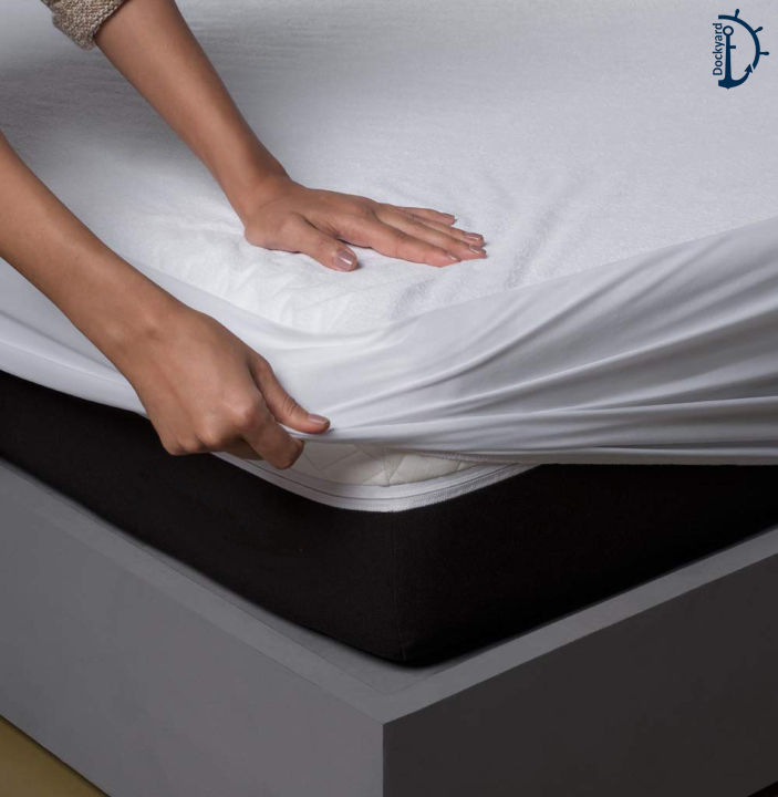 Dockyard%20Waterproof%20Mattress%20Cover%20-%20Large%20Double/King%20Bed%2072%20x%2078%20Inch%20-%20Fitted%20Cover%20-%20Image%203