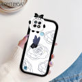 Hontinga for Realme C21 Back Cover Fashion Butterfly Phone Case Monster Lens Camera Protection TPU Cover. 