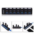 Micro Usb Hub 2.0/3.0 Multi Usb Port 7 Ports Hub Usb High Speed Hab With On/off Switch Usb Splitter For Pc Computer Accessories. 