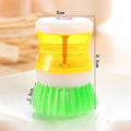 Kitchen Accessories Dish Washing Brush With Liquid Soap Dispenser Brush Pot Hand Washing Creative Kitchen Tools 1 Pc. 