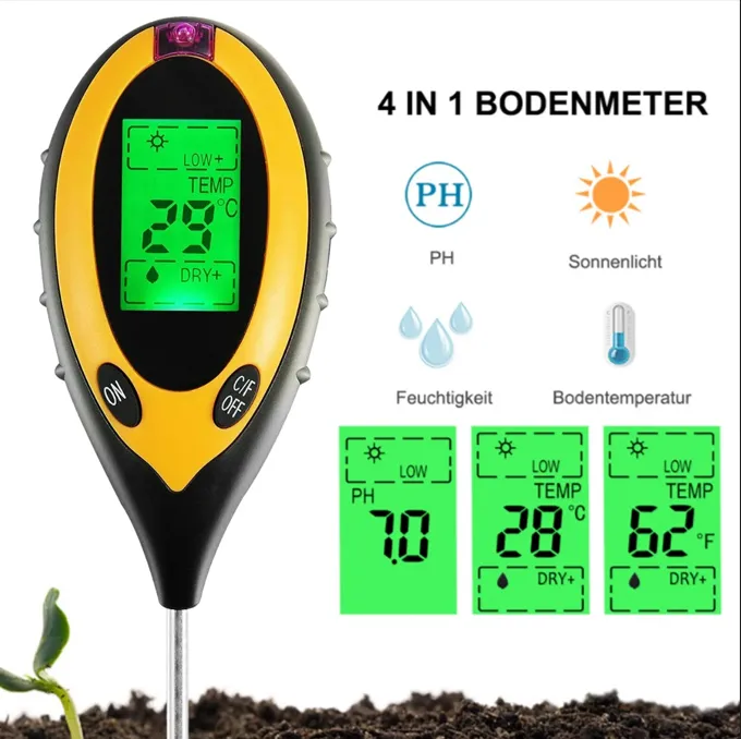 4-in-1 Soil Moisture Meter Digital Soil Tester