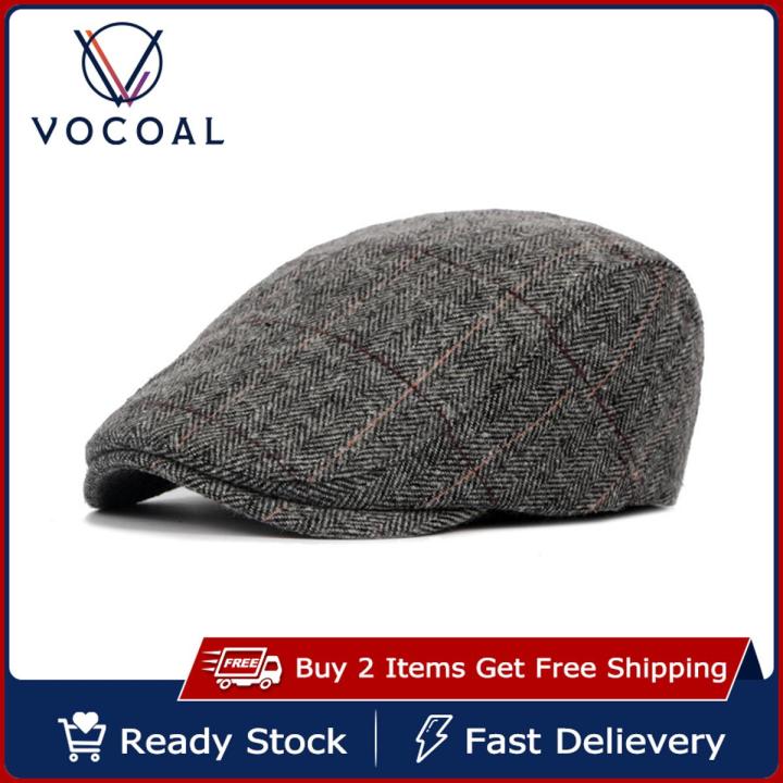 Vocoal Men Berets Hats Woolen Cloth Berets Caps Autumn and Winter