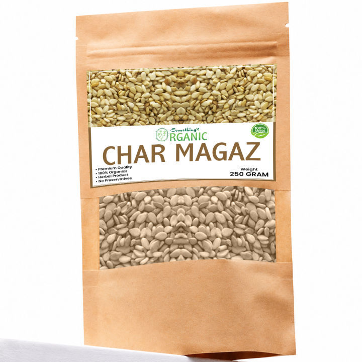 Mix Char Magaz | Chaar Maghaz | Four Seeds | Cucumber Seeds ( Magaz Kheera ) + Muskmelon Seeds ( Kharbooza Magaz ) + Watermelon Seeds ( Tarbooz Magaz ) + Pumpkin Seeds ( Magaz Kadu ) 250 Grams