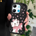 AMORVOR for Infinix Smart 7 Tecno Spark Go 2023 Pop 7 Pro Back Cover Elegant Kitten Pattern Luxury Phone Case Macaron Wave Soft Silicone Mobile Cover. 