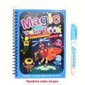 Reusable Magic Water Quick Dry Book Water Coloring Book Doodle with Magic Pen Painting Board for Children Education Drawing Pad (Random Design & Assorted Color) (Multi Color, 4). 