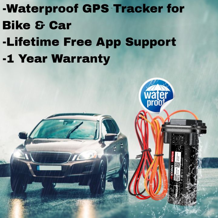 Waterproof GPS Tracker for Bike and Car with LifeTime Free App (1 Year Warranty)(PTA Approved)(Relay Included)