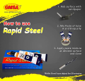 10Pcs Magic GMSA Rapid Steel Economy Pack (Magic Depoxi Steel) Full Box. 