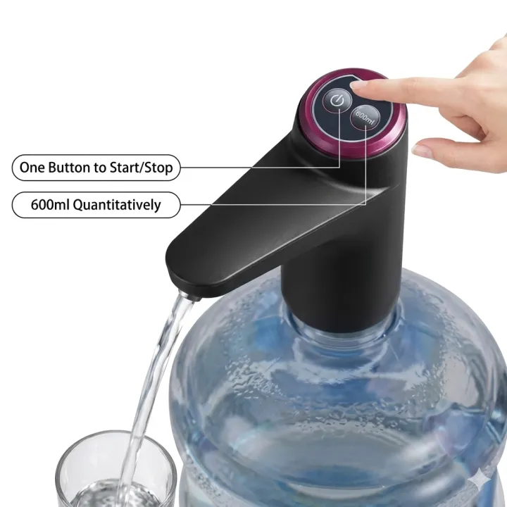 Touch Screen Automatic Rechargeable Water Pump – USB Electric Water ...
