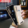 JIUMOO For MOTOROLA E8 Case Simple Square Plating Soft Silicone Edge Phone Case Full Cover Lens Camera Protector Cases Back Cover Casing Softcase For Girls. 