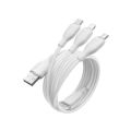 BASEUS 3-In-1 Charging Cable - Rapid Series USB To Micro/Lightning/Type-C Nylon Braided Cable - 3.5A - 1.2m. 