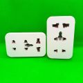 Heavy Duty Extension Board - 3 Output Plugs (2 Simple and 1 Universal) - 3-in-1 Power Extension - 16A-250V - White Color. 