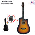 Semi Acoustic Guitar - Original Galaxy Leo - With Free Bag Accessories - Acoustic + Electric Guitar. 