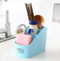 4 Grid Stationary Organizer Multi-Functional Desktop Plastic Pen Pencil Holder Storage Organizer. 