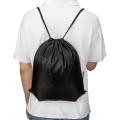 Black Drawstring Bags Durable Cinch Backpacks. 