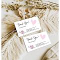 100 Thank you Cards, Thank You Card for Supporting Small Business, Elegant and Professional Design, 2" x 3.5" Recommended for Online Retailers, Small Business Owners & Local Stores. 