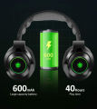Phonikas Q9 Gaming Bluetooth Wireless Headphones With Removable External Mic - PHOINIKAS Q9 Gaming Headset 3.5mm Wired/Wireless bluetooth5.0 40mm Driver LED Light Over-ear Headphone with Mic for Computer PC PS3/4. 
