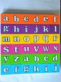 Alphabetic Puzzle Blocks and Board (19 x 19 cm) 26 Pcs. 